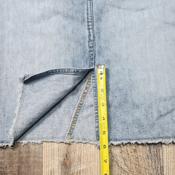 Vintage 90s Y2K   Squeeze Acid Wash Denim Skirt By Stephen Hardy  Size 3 / 4 - Picture 5 of 10
